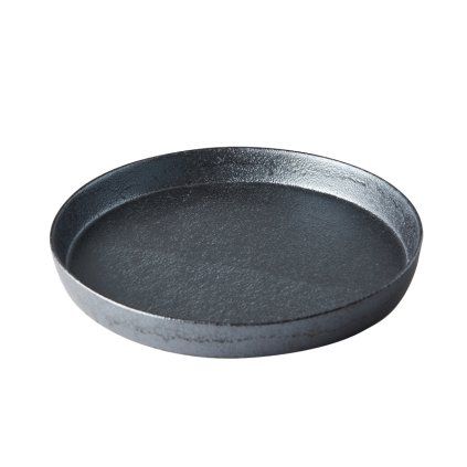 Jedilni krožnik CRAFT, 26 cm, visoki rob, črna, MIJ
