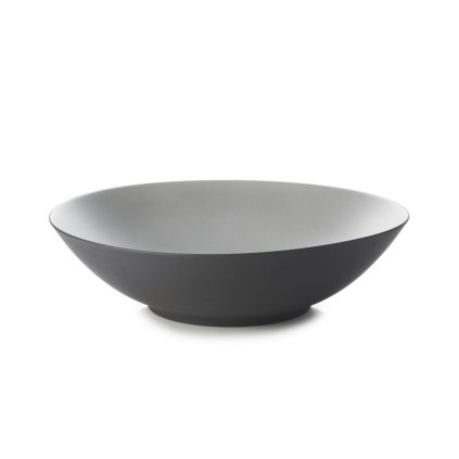 Servirna skleda EQUINOXE, set 2 kosov, 33,5 cm, svetlo siva, REVOL
