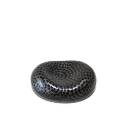 Podstavek za jedilne palčke FINE DOTS, črna glazura, porcelan, MIJ