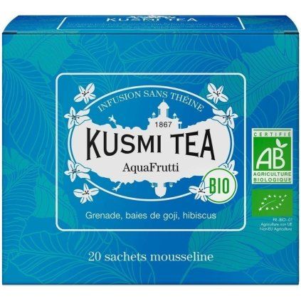 Sadni čaj AQUAFRUTTI, 20 muslin čajnih vrečk, Kusmi Tea
