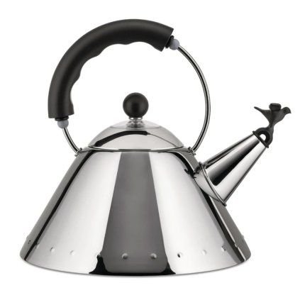 Čajni kotliček za štedilnik 9093, 2 l, srebrno/črn, Alessi