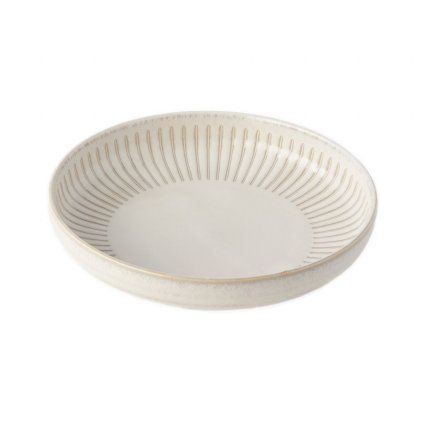 Globok krožnik RIDGED ALABASTER, 20,5 cm, MIJ