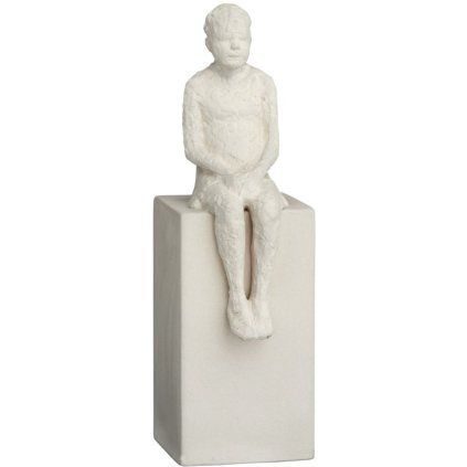 Dekorativna skulptura za dom THE DREAMER 21,5 cm, bela, kamnita posoda, Kähler