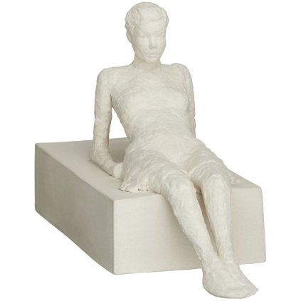 Figurica THE ATTENTIVE ONE, 13 cm, bela, kamenina, Kähler