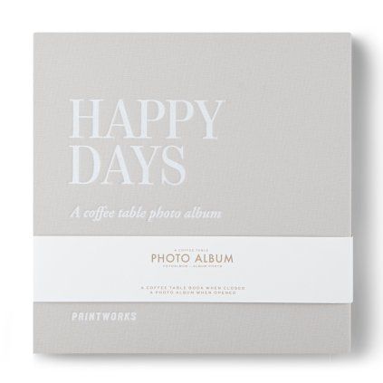 Foto album HAPPY DAYS, srebrna, Printworks