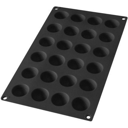 Model za sladice 30 cm, mini polkrogla, črna, Lékué