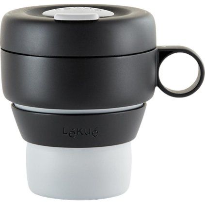 Potovalni lonček MUG TO GO, 350 ml, sivi, Lékué