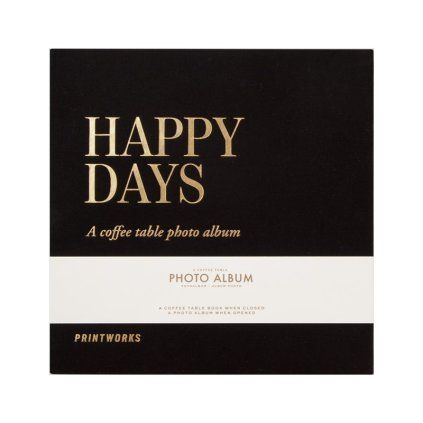 Foto album HAPPY DAYS, črna, Printworks