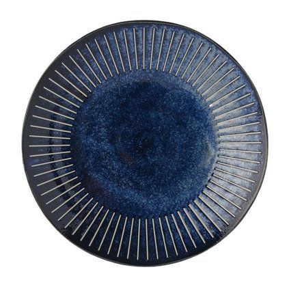 Jedilni krožnik RIDGED INDIGO, 25 cm, MIJ