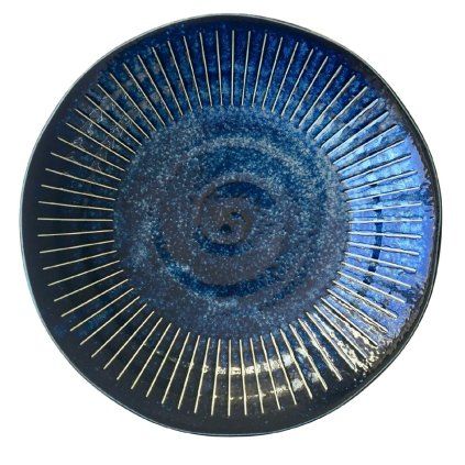 Jedilna skleda RIDGED INDIGO, 25 cm, MIJ