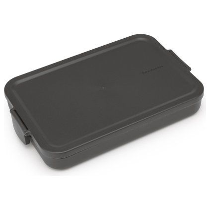 Škatla za kosilo MAKE & TAKE, ploščata, temno siva, Brabantia