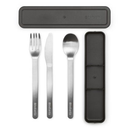 Set pribora za s sabo MAKE & TAKE, 3 kosi, temno siva, Brabantia