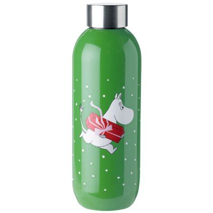 Potovalna steklenica TO GO CLICK MOOMIN PRESENT Stelton 0,75 l zelena