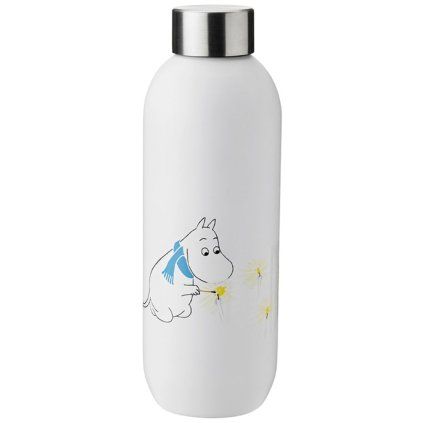 Potovalna steklenica TO GO CLICK MOOMIN Stelton 0,75 l snežna