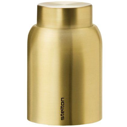 Zamašek za vino COLLAR, vakuumski, medenina, Stelton
