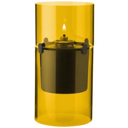 Oljna svetilka LUCIE 17,5 cm, jantarna, steklo, Stelton