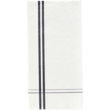 Papirnati prtički STRIPE, set 12 kosov, beli/sivi, Nicolas Vahé