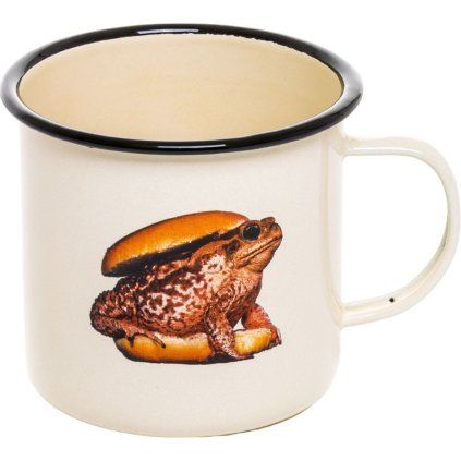 Lonček TOILETPAPER TOAD, 10 cm, bež, emajl, Seletti