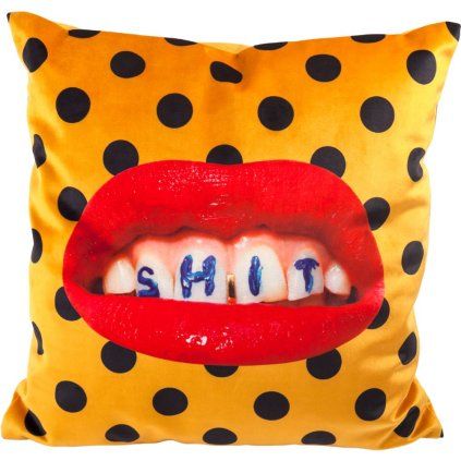Blazina TOILETPAPER SHIT, 50 x 50 cm, oranžna, Seletti