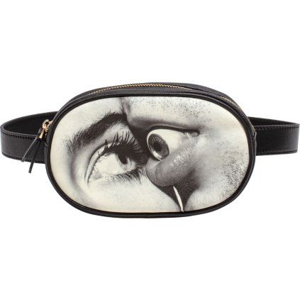 Pasna torbica TOILETPAPER EYE & MOUTH, 19 x 12 cm, črna, Seletti