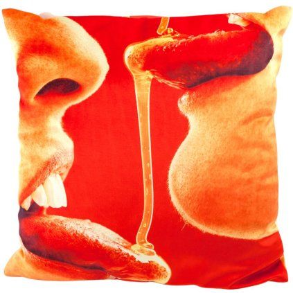 Blazina TOILETPAPER HONEY, 50 x 50 cm, rdeča, Seletti