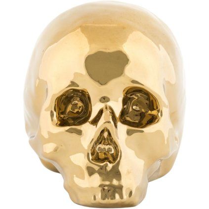 Dekoracija za dom MEMORABILIA MY SKULL, 25 cm, zlata, porcelan, Seletti