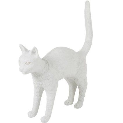 Namizna svetilka JOBBY THE CAT, 52 cm, LED, bela, Seletti