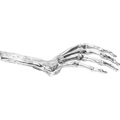 Figurica WUNDERKAMMER SKELETON HAND, 24 cm, srebrna, aluminij, Seletti