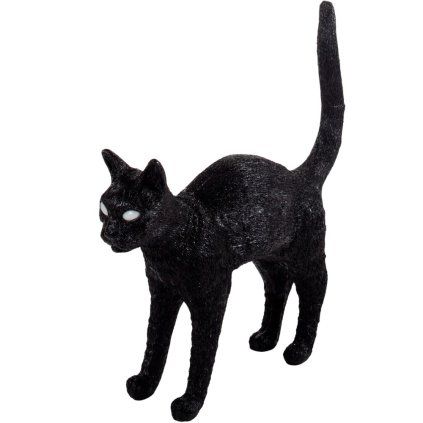 Namizna svetilka JOBBY THE CAT, 52 cm, LED, črna, Seletti