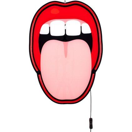 LED stenska dekoracija JOB-BLOW TONGUE, 58 cm, Seletti