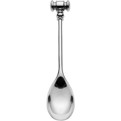 Žlica za jajca DRESSED, set 2 kosov, 12 cm, srebrna, Alessi