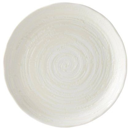 Jedilni krožnik WHITE SPIRAL, 24,5 cm, bela, MIJ 