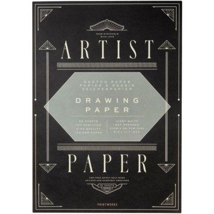 Risalni blok ARTIST PAPER, A4, 50 kos, Printworks