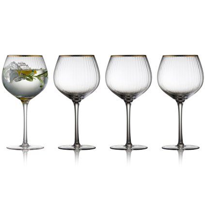 Kozarec za koktajle PALERMO GOLD 650 ml, set 4 kosov, za gin & tonic, zlata, Lyngby Glas