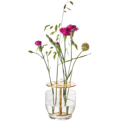 Vaza IKEBANA, 13 cm, zlata, steklo, Fritz Hansen