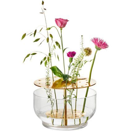 Vaza IKEBANA, 24 cm, zlata, steklo, Fritz Hansen