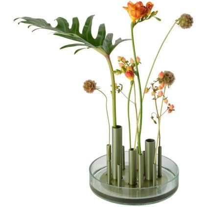 Vaza IKERU, 19 cm, zelena, steklo, Fritz Hansen