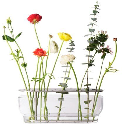 Vaza IKEBANA, 33 cm, srebrna, steklo, Fritz Hansen