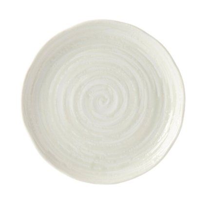Stranski krožnik WHITE SPIRAL, 21,5 cm, bela, MIJ