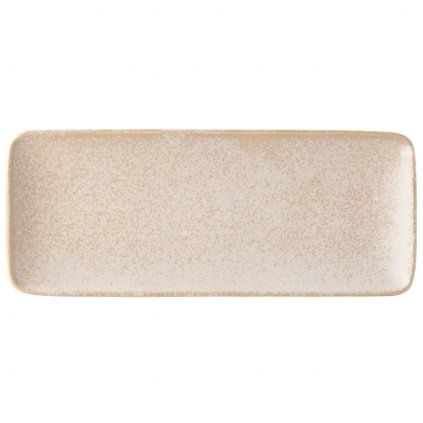 Servirni krožnik WHITE FADE 29,5 x 12 cm, bež, keramika, MIJ