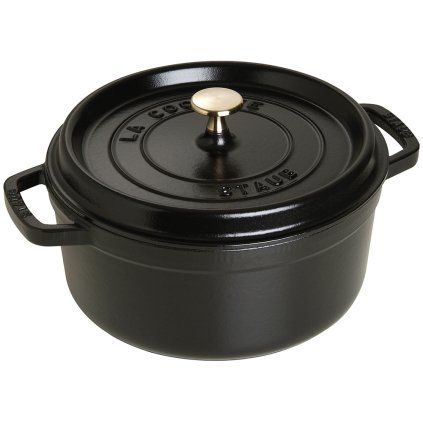 Lonček okrogel, črn O 28 cm Staub