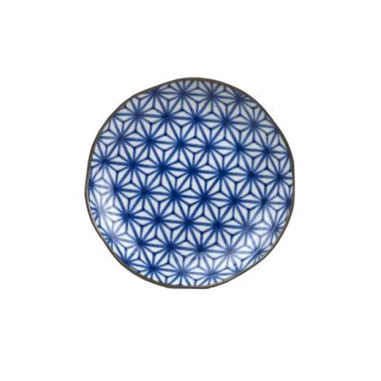 Krožnik STARBURST INDIGO IKAT, 23 cm, modre barve, MIJ