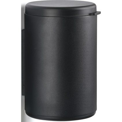 Kopalniški koš RIM, 3,3 l, stenska montaža, črn, aluminij, Zone Denmark