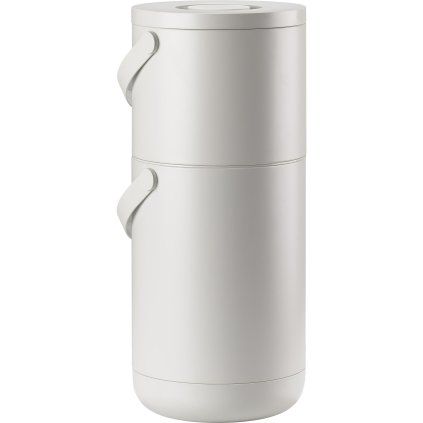Kuhinjski koš za bio odpadke CIRCULAR, 22 + 12 l, svetlo siva, plastika, Zone Denmark