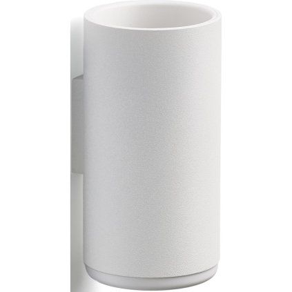 Lonček za zobne ščetke RIM, 14 cm, stenska montaža, bel, aluminij, Zone Denmark