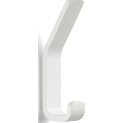 Kljukica za brisače RIM, 11 cm, dvojna, bela, aluminij, Zone Denmark