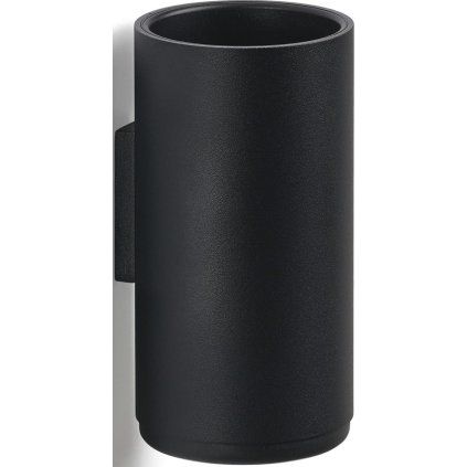 Lonček za zobne ščetke RIM, 14 cm, stenska montaža, črna, aluminij, Zone Denmark