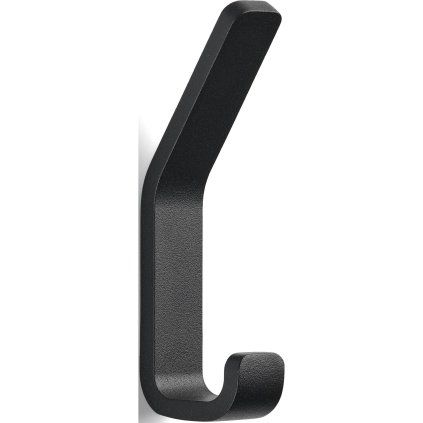 Kljukica za brisače RIM, 11 cm, dvojna, črna, aluminij, Zone Denmark