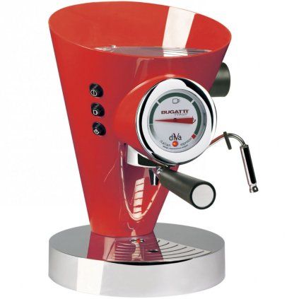 Espresso aparat za kavo DIVA, 0,8 l, rdeč, iz nerjavečega jekla, Bugatti