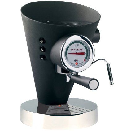 Aparat za kavo espresso DIVA, 0,8 l, črn, iz nerjavečega jekla, Bugatti